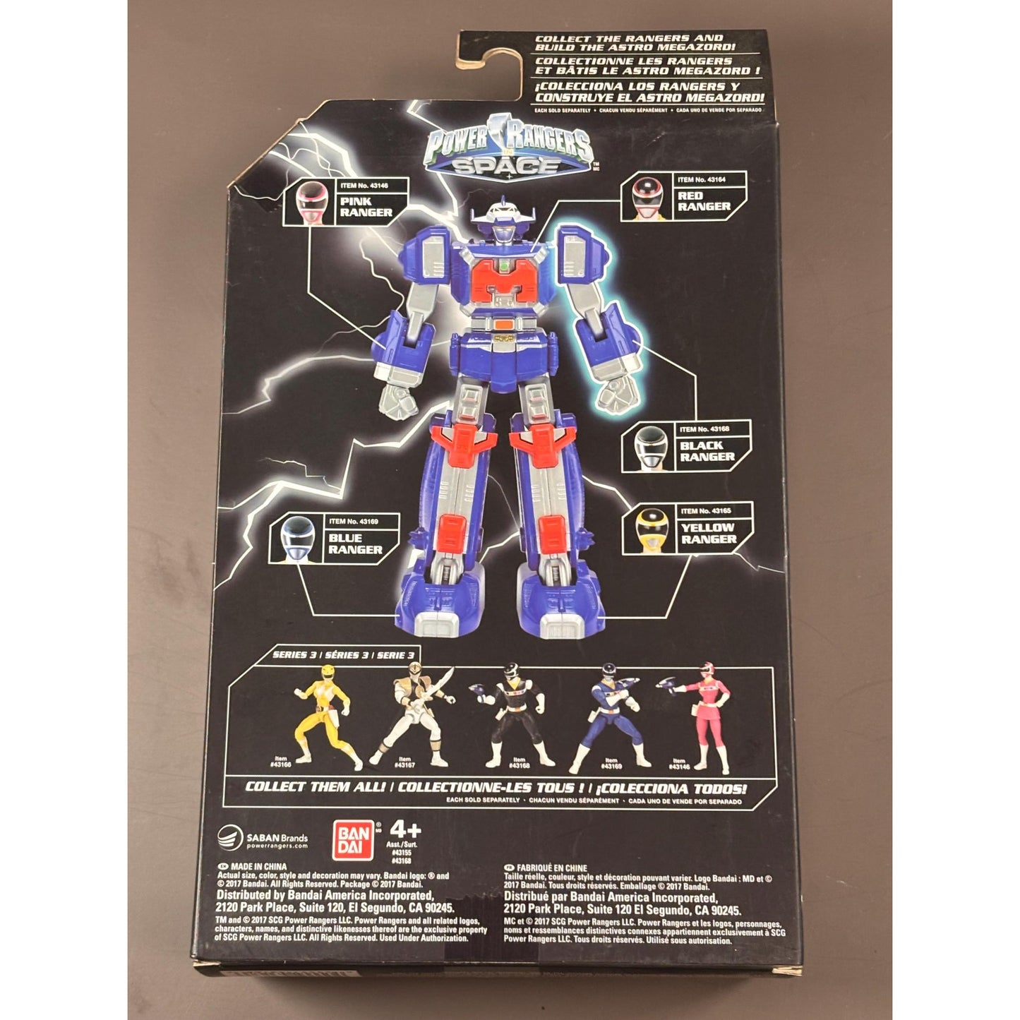 Power Rangers In Space Legacy Collection MMPR Black Ranger Action Figure Bandai