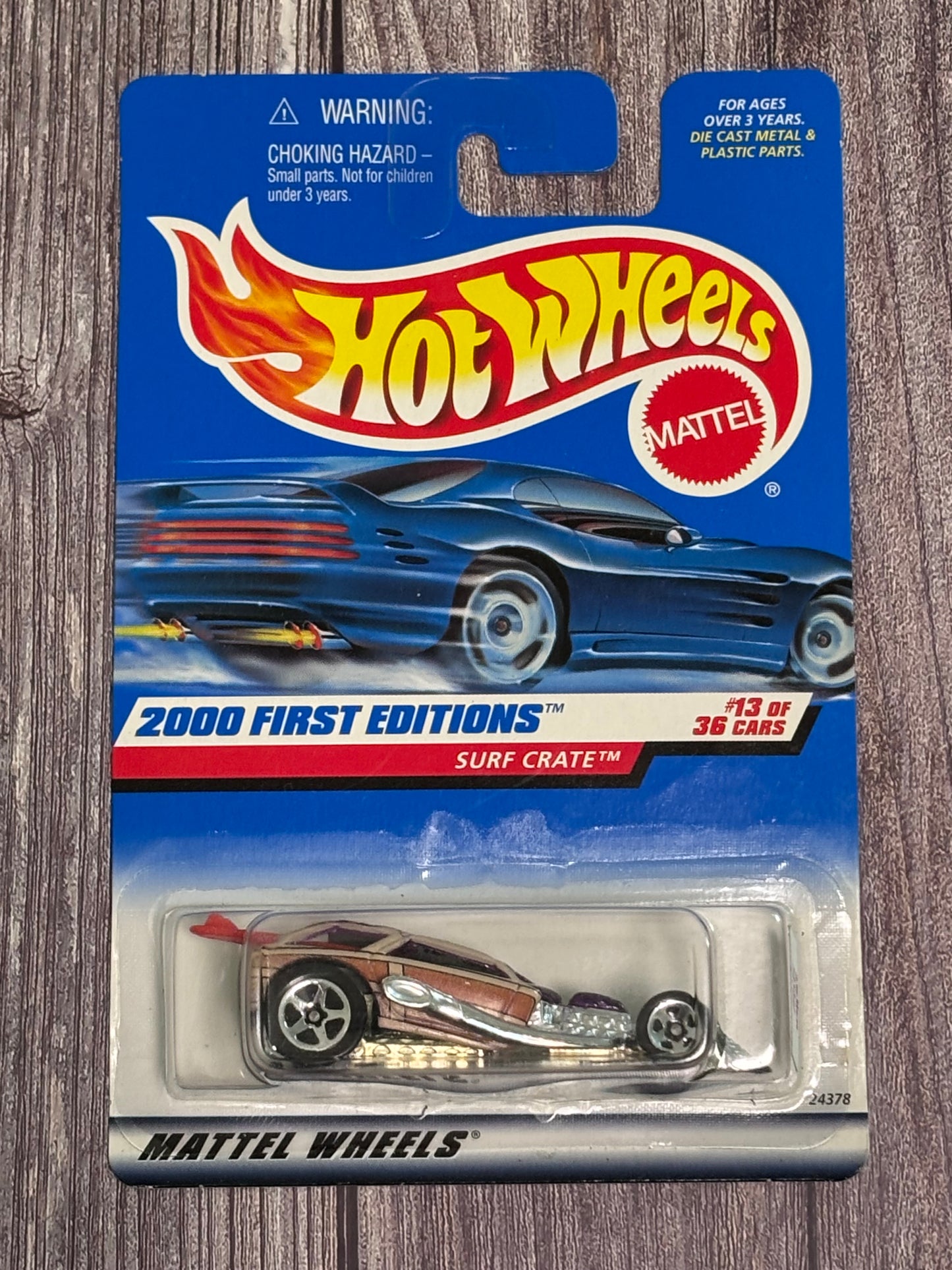 Hot Wheels Surf Crate 2000 First Editions 1:64 Diecast Car Silver Red 13/36 New
