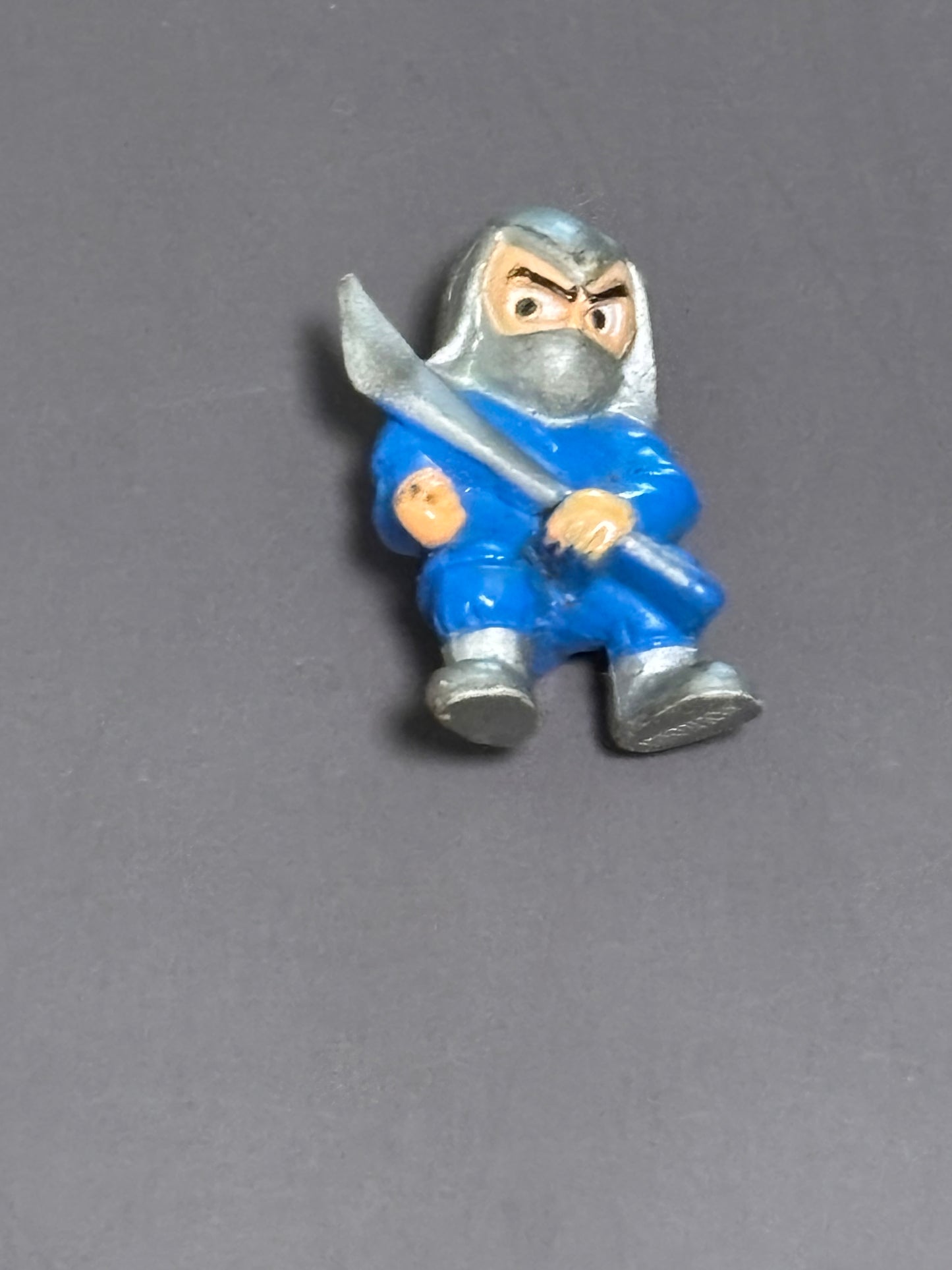 Ninja Mites Mini Blue Figure Ninja Small Toy 1" Martial Asian Sai Vending Machine