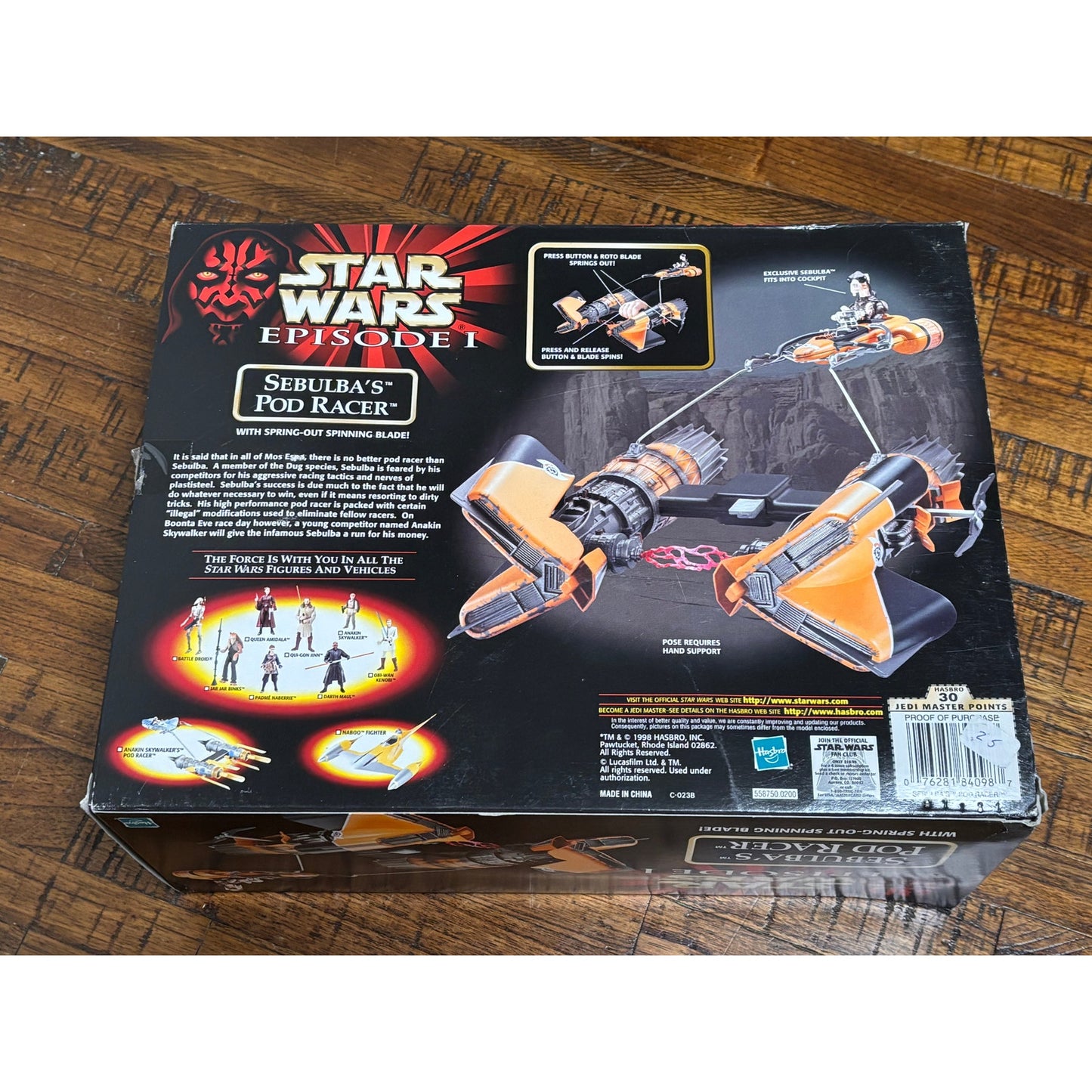 Hasbro Star Wars Episode I Sebulba's Pod Racer with Exclusive Action Figure 1998 Brand New