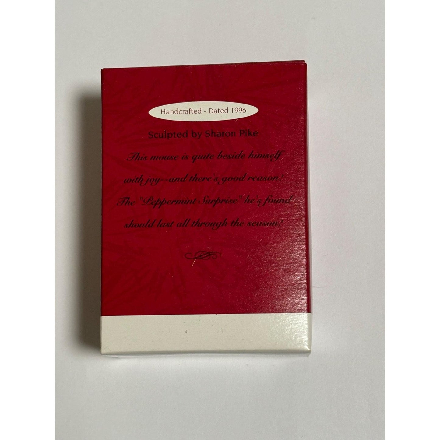 Hallmark Keepsake Vintage 1996 Peppermint Surprise Mouse Christmas Ornament