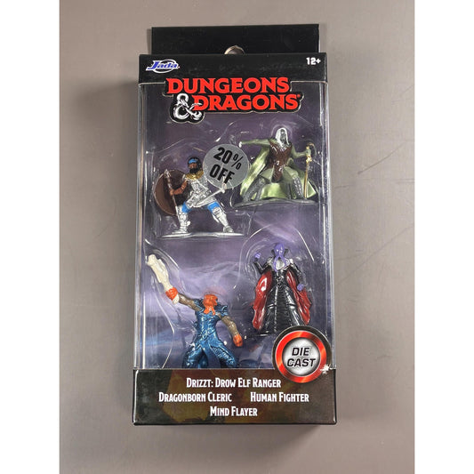 Jada Dungeons & Dragons Nanofigs Collectibles Toy Action Figures - Set of 4 2020