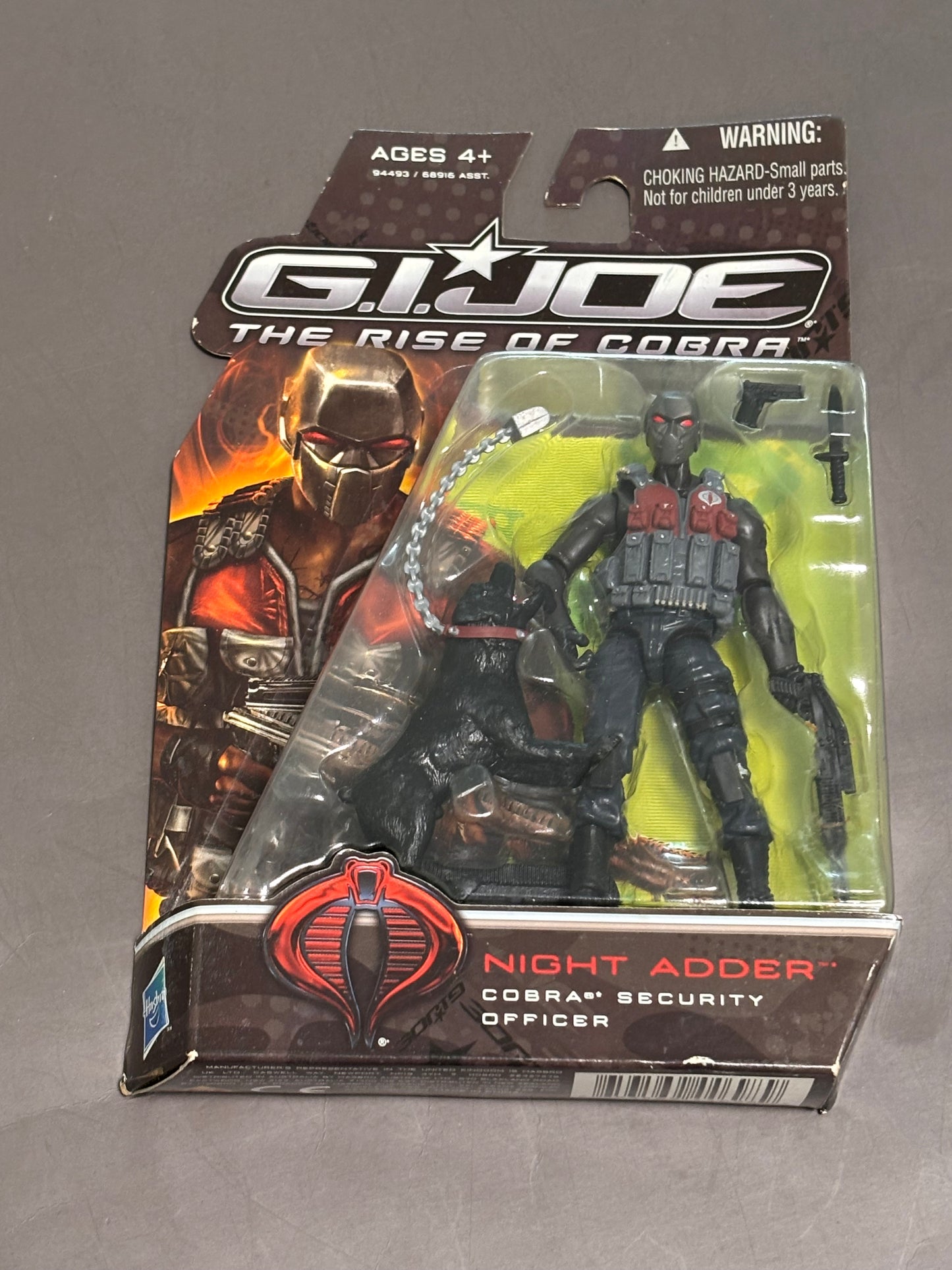 Near Mint Card GI JOE COBRA  Night Adder Cobra Security ROC Rise of Cobra 25th