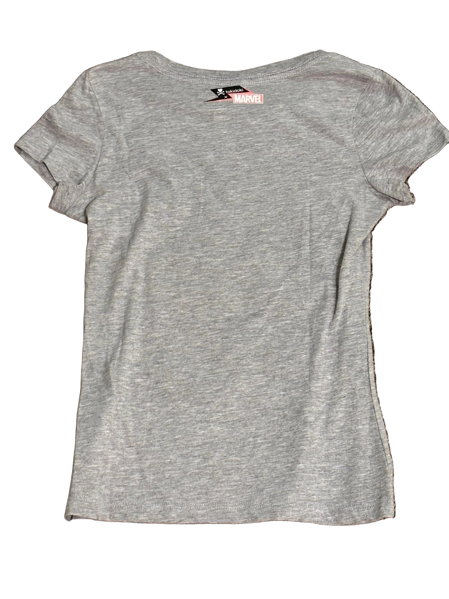 TokiDoki X Marvel 2012 Women’s Youth Marvel Pop Tee T Shirt Grey Heather Anime New NWT Small S