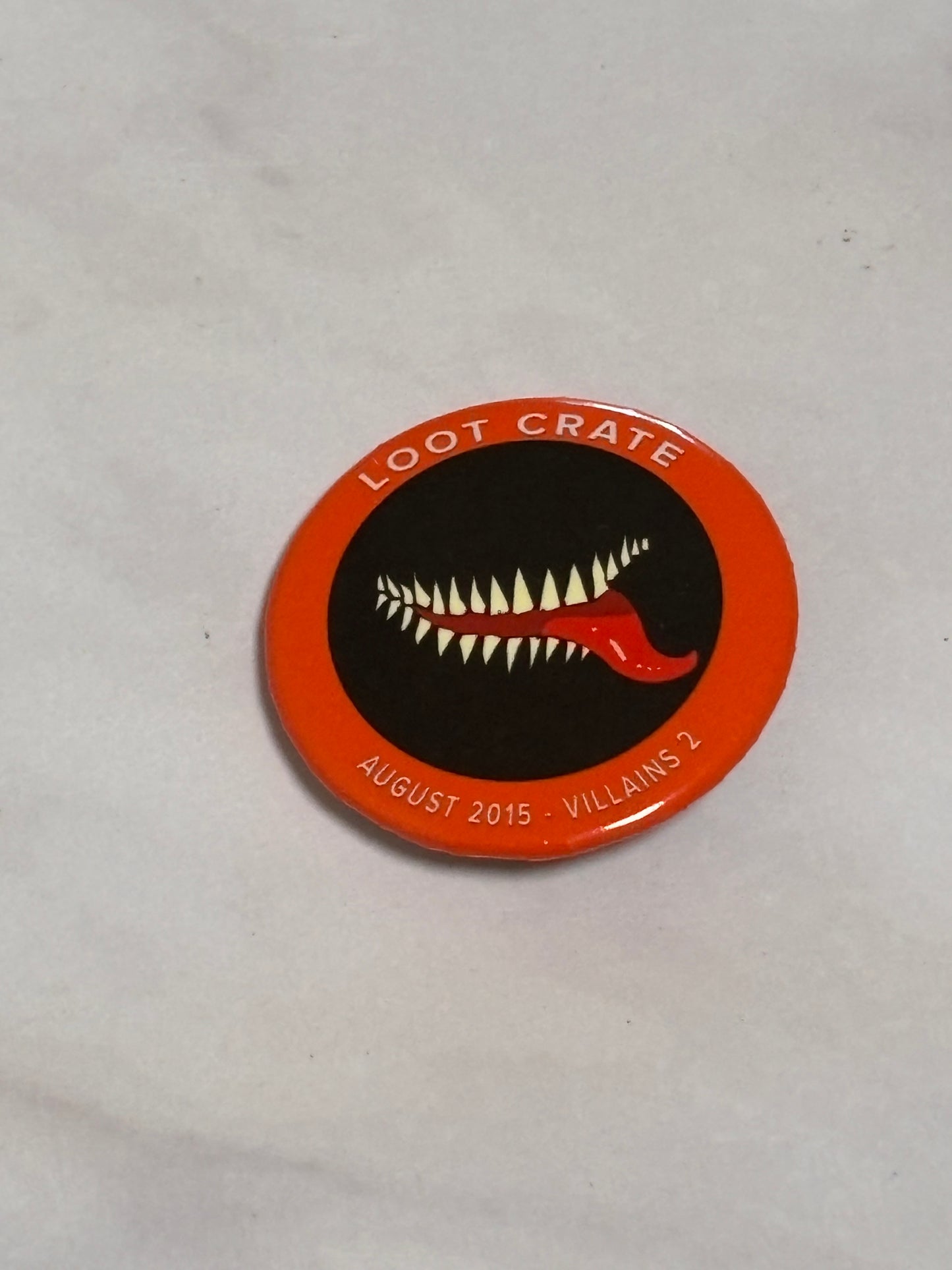 Loot Crate August 2015 “Villains 2” Venom Novelty Button Pinback Pin New
