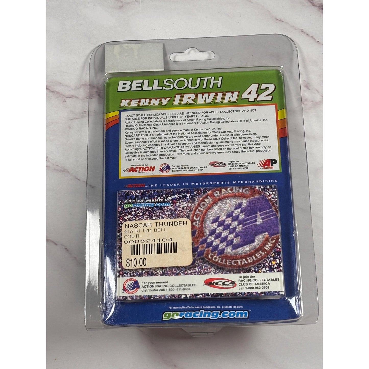 2000 Action Kenny Irwin 42 BellSouth Monte Carlo Nascar Chevrolet Chevy 1:64