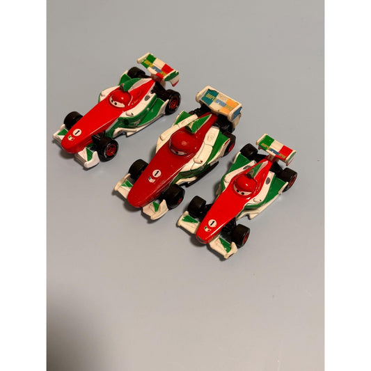 Lot of 3 Disney Pixar Cars 2 Francesco Bernoulli Diecast Metal Plastic Italy