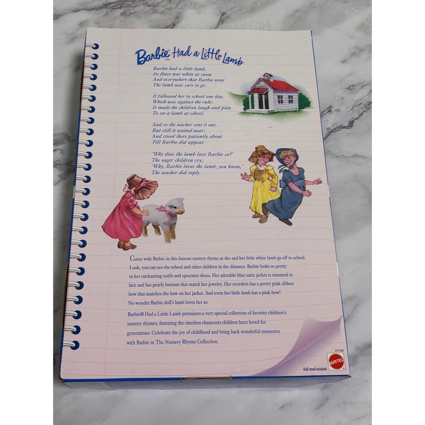 Barbie Mary Had a Little Lamb Nursery Rhyme Collection Coll Edition 1998 #21740