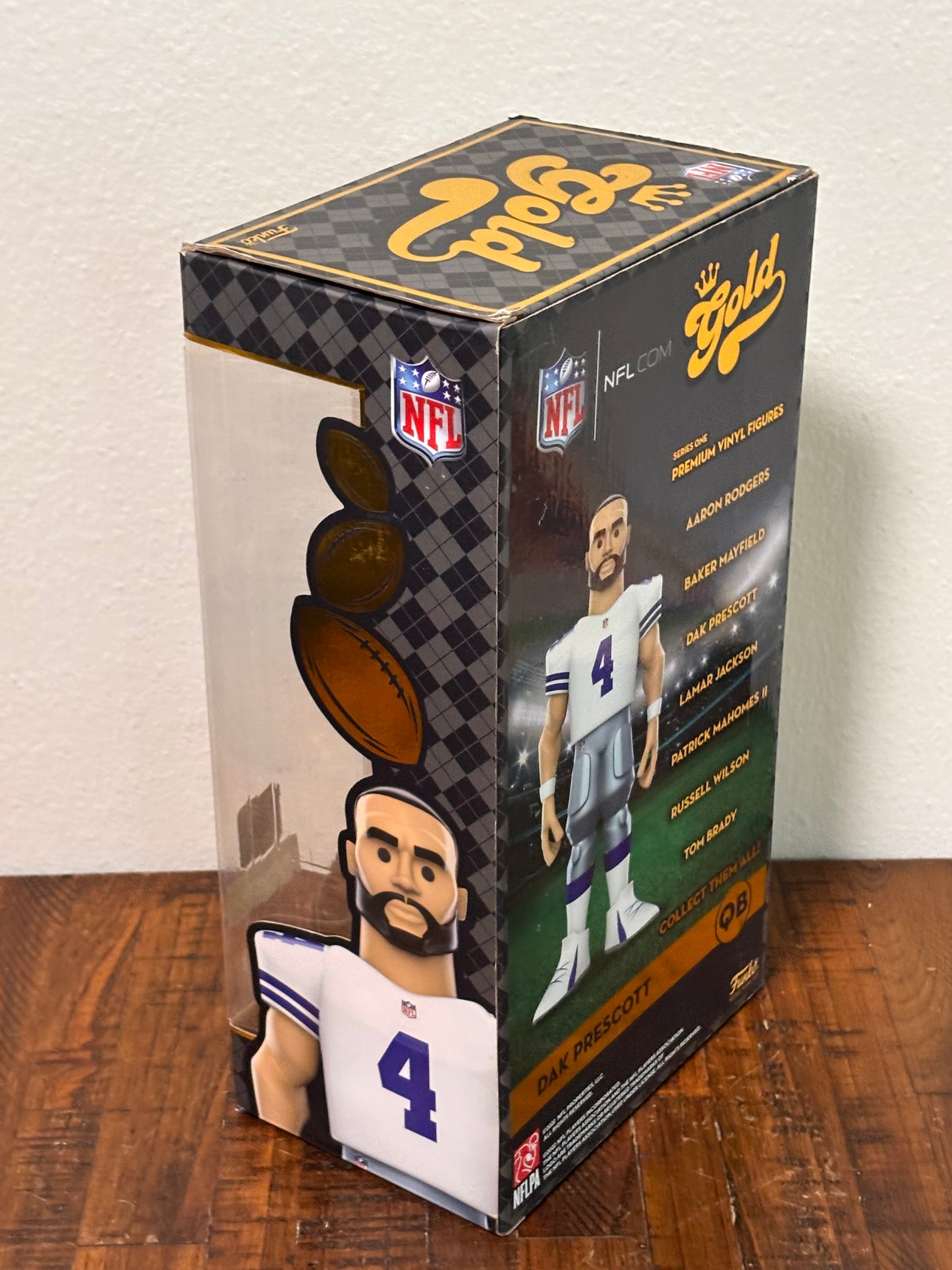 New Funko Pop Premium Gold 12”- Dak Prescott Gold White Jersey Walmart Cowboys