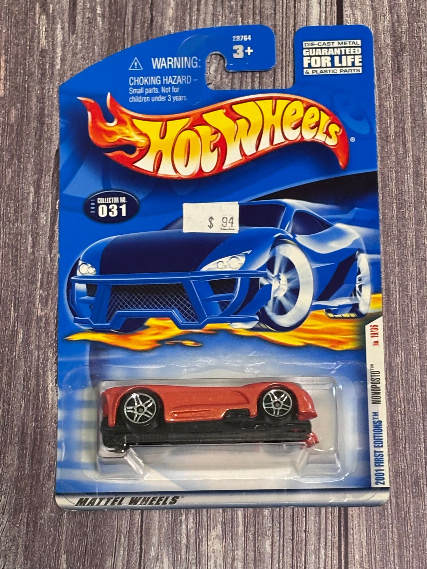 2001 Hot Wheels Diecast First Editions Series 19/36 Monoposto 031 Orange