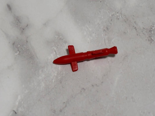 1987 Hasbro G.I. Joe ARAH 3.75" Vehicle Part - Mamba Missile Bomb Red Small