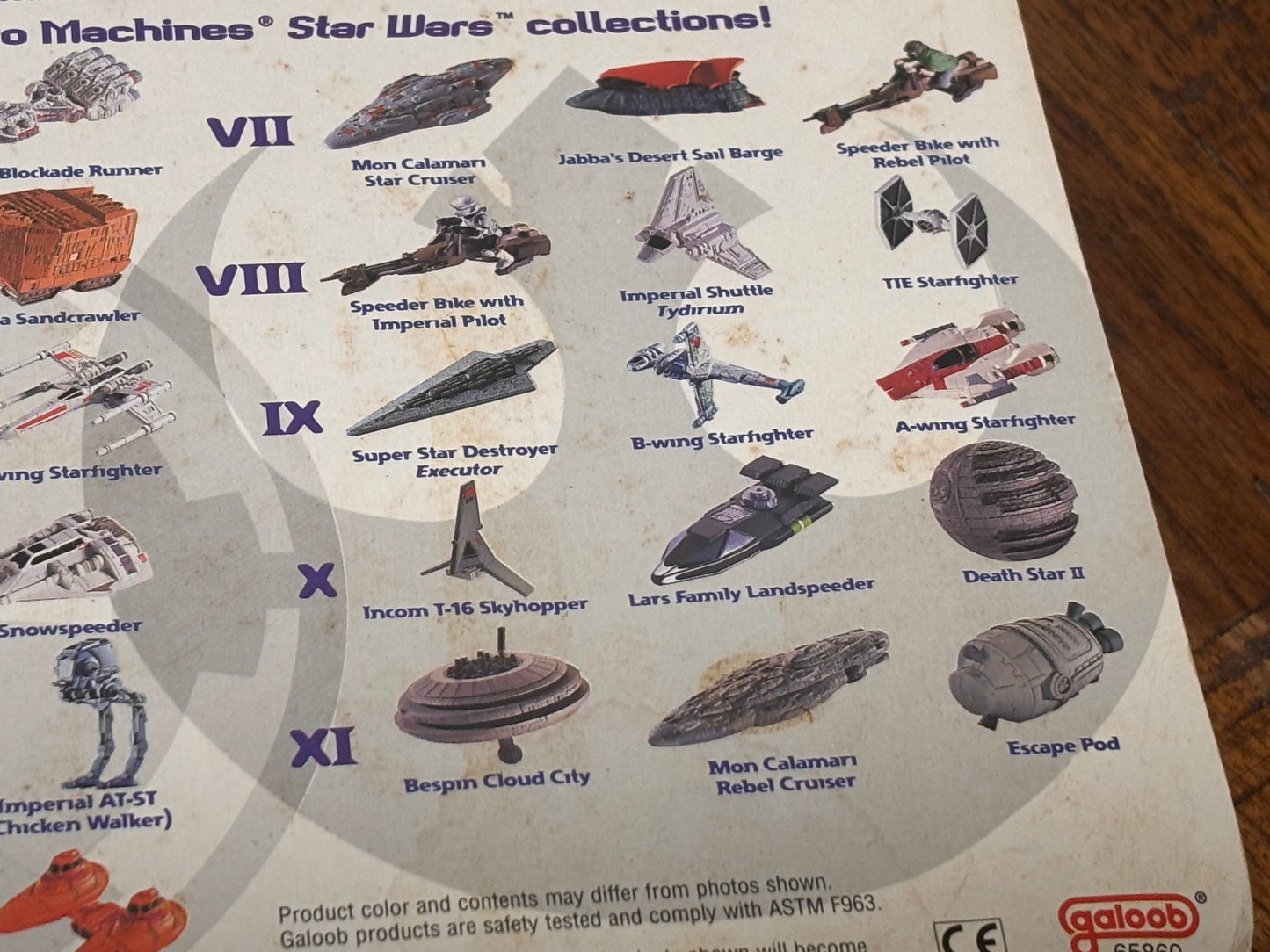 Galoob Micro Machines Space Star Wars II Landspeeder Jawa Sandcrawler Millennium Falcon 65860 New