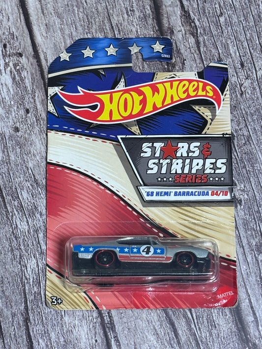 Hot Wheels 2020 Stars And Stripes 04/10 Silver '68 Hemi Barracuda B68