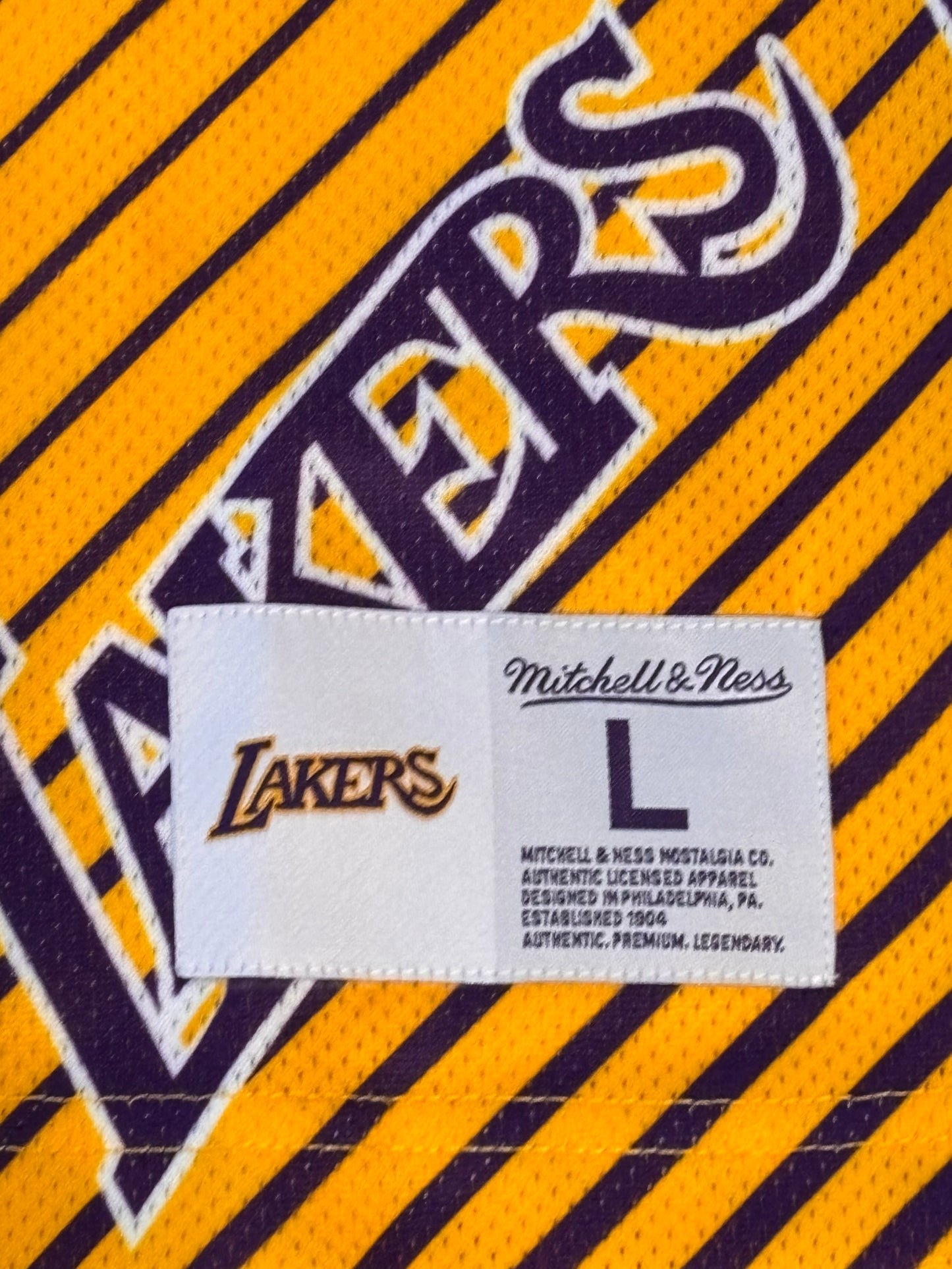 Los Angeles LA Lakers Mitchell & Ness Nba Jumbotron 2.0 Sublimated Tank Top Jersey Mens Purple & Gold L Large New NWOT