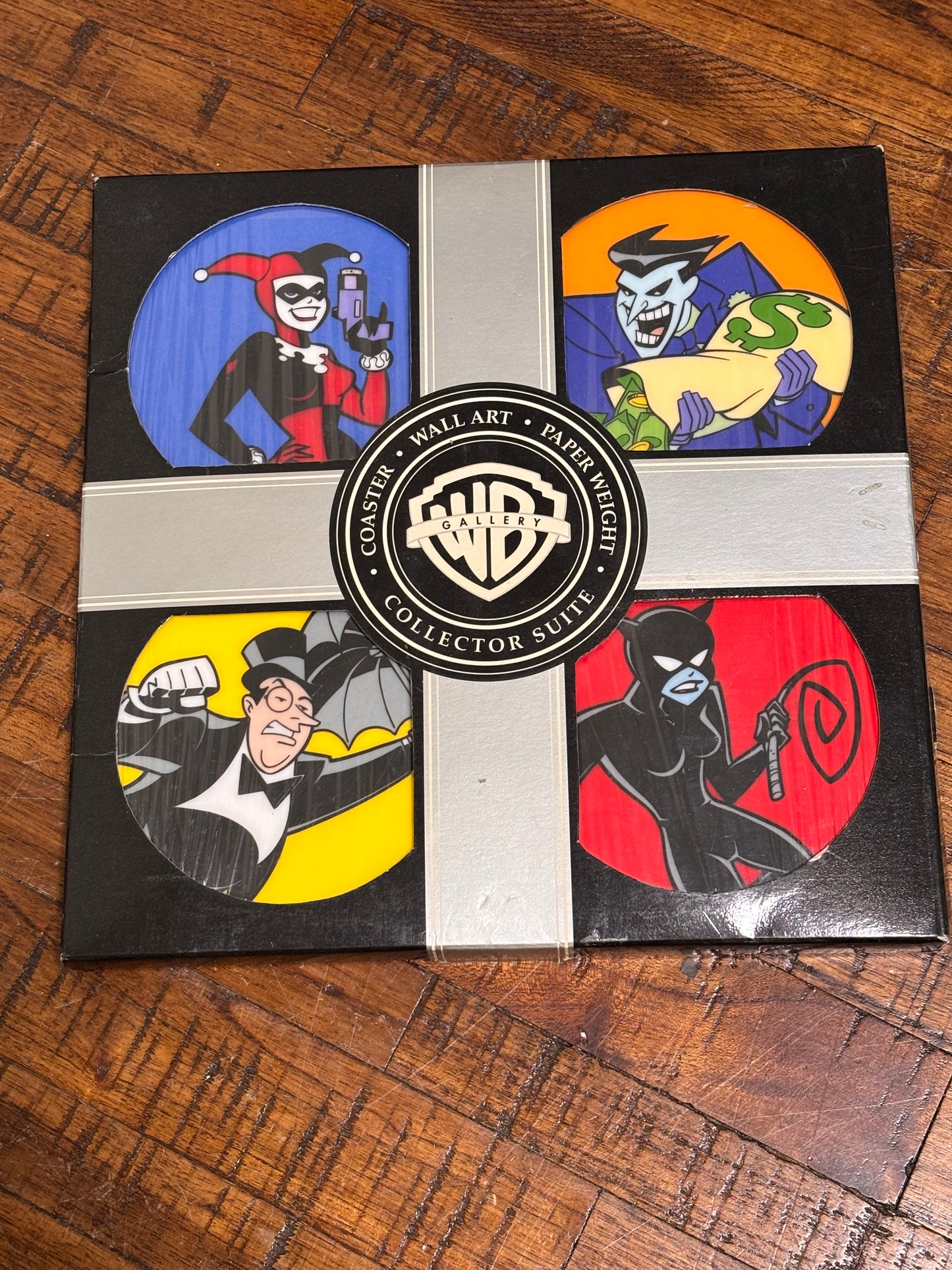 WB Warner Brothers DC Comics 2000 Batman Rogues Gallery Joker Porcelain Wall Art Coasters New