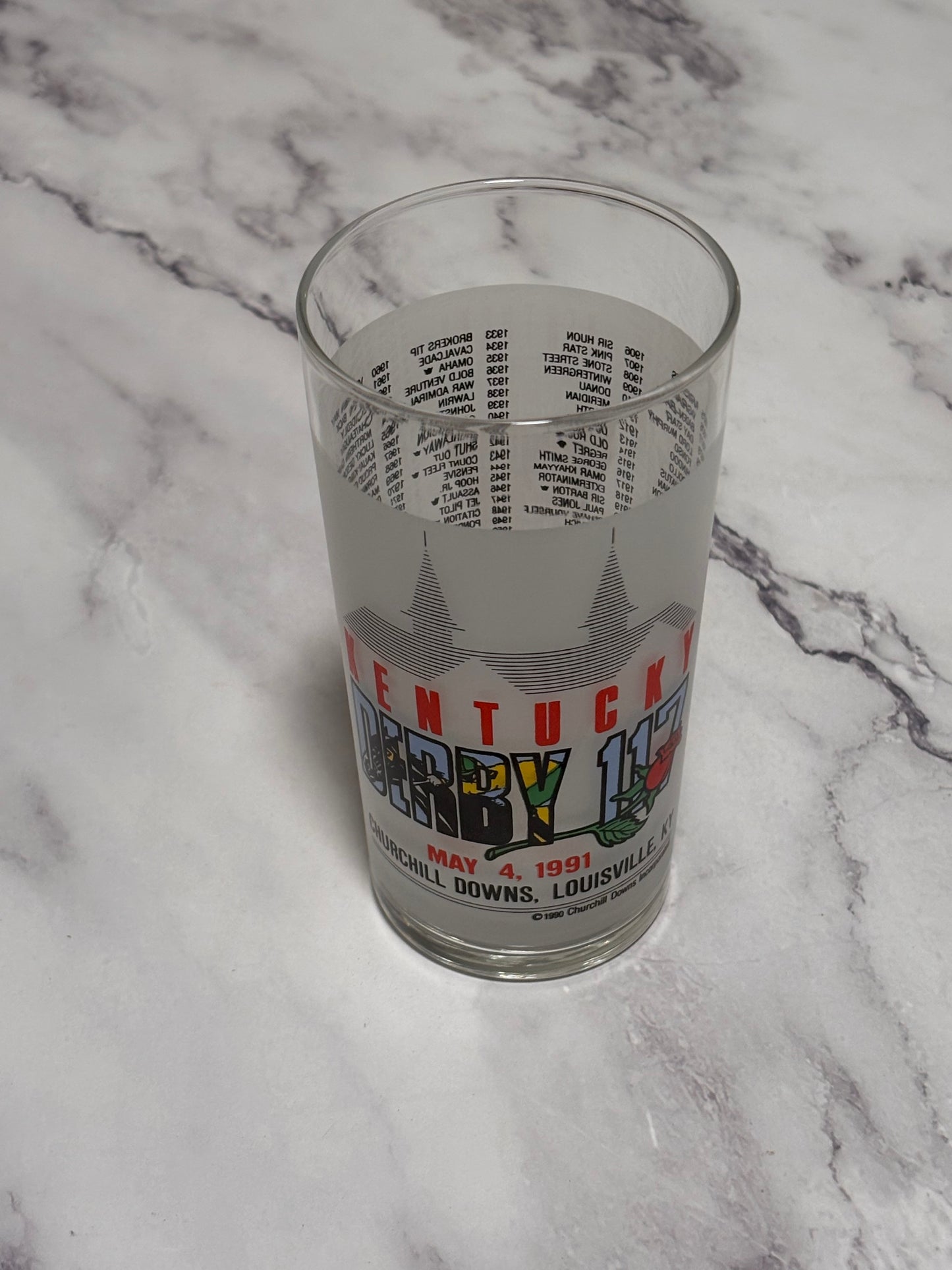 1991 Kentucky Derby Official 117th Churchill Downs Vintage Julep Glass Louisville