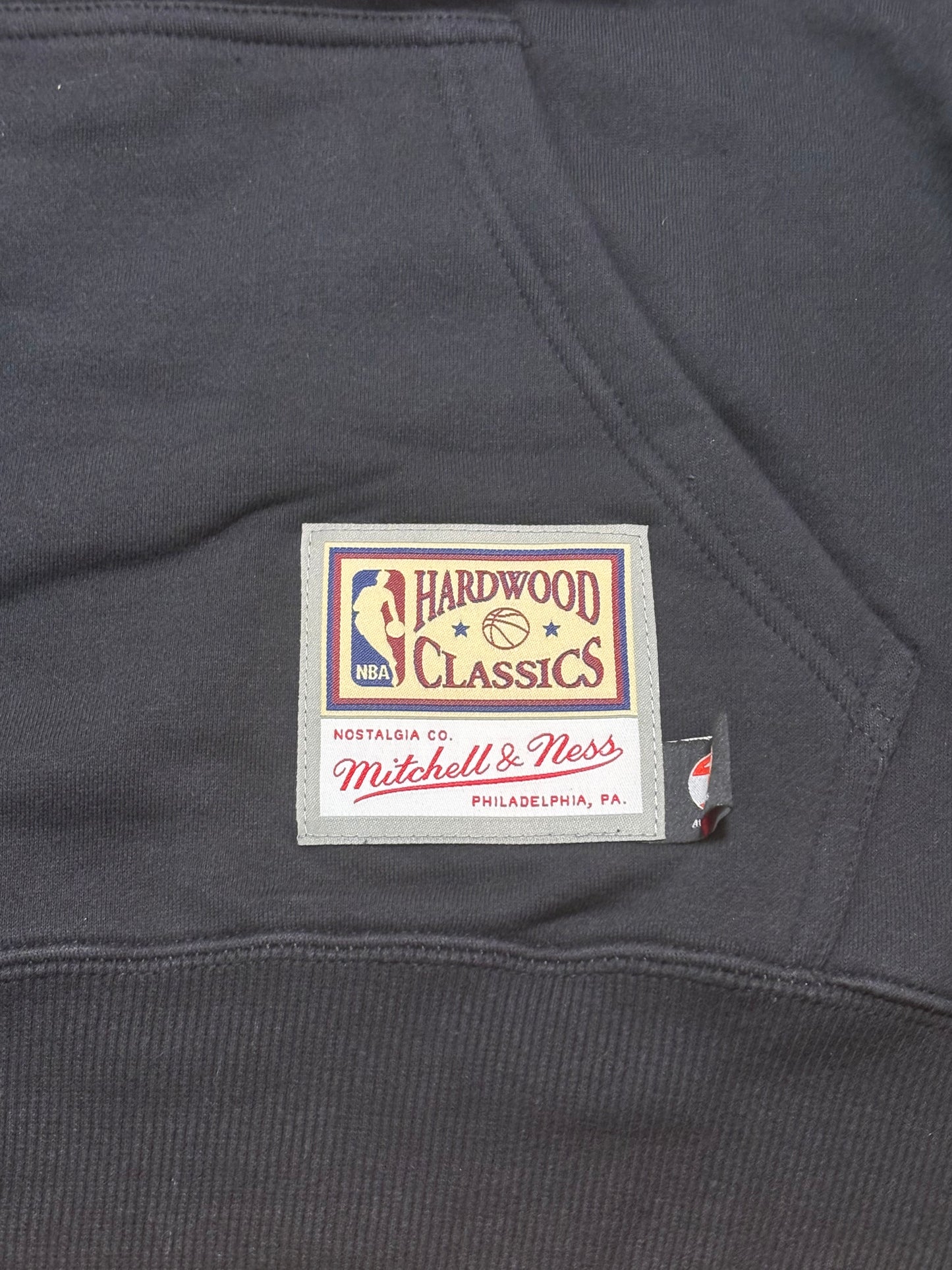 Atlanta Hawks Mitchell & Ness Hardwood Classic HWC NBA Retro Slap Sticker Pullover Hoodie Hooded Sweat Shirt Black Men’s Large L New NWT