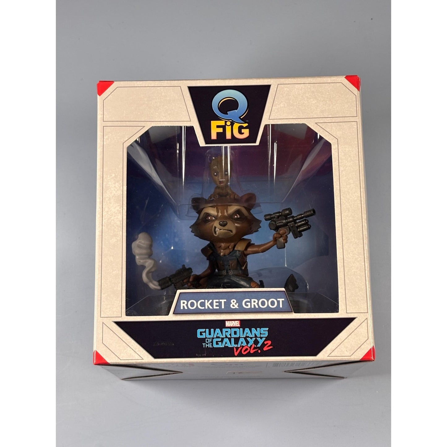 Rocket & Groot Marvel Guardians of The Galaxy Vol. 2 Action Figure QFig 2016 4”