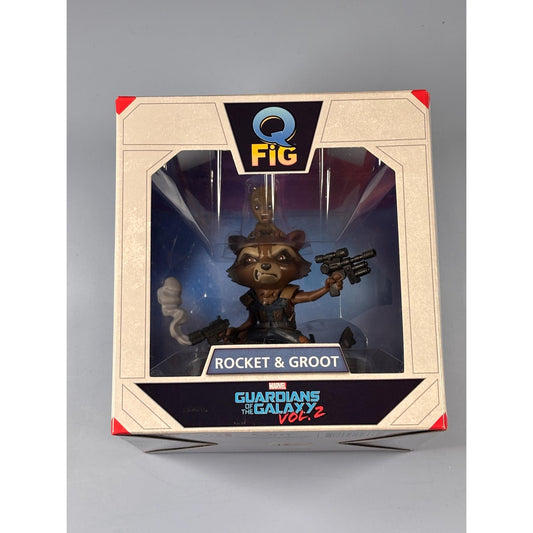 Rocket & Groot Marvel Guardians of The Galaxy Vol. 2 Action Figure QFig 2016 4”