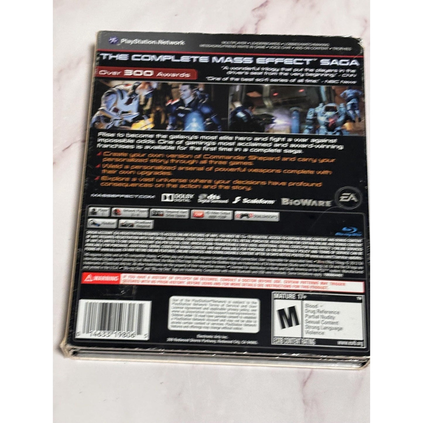 Mass Effect Trilogy Saga - Sony PlayStation 3 PS3 W/ Slipcover 1,2 & 3