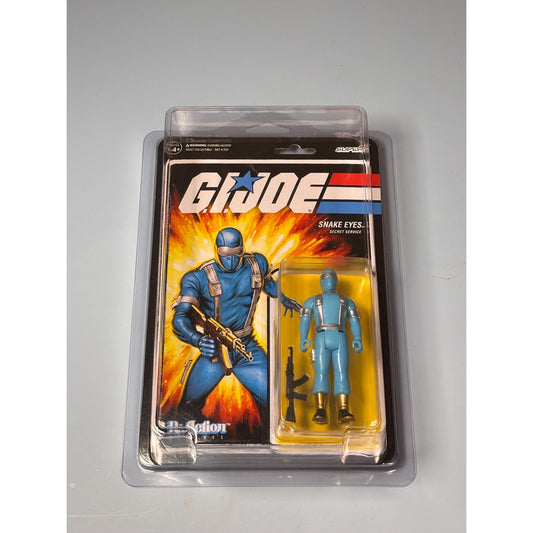 Super7 ReAction GI JOE Snake Eyes Secret Service 3.75" Action Figure Mint Case