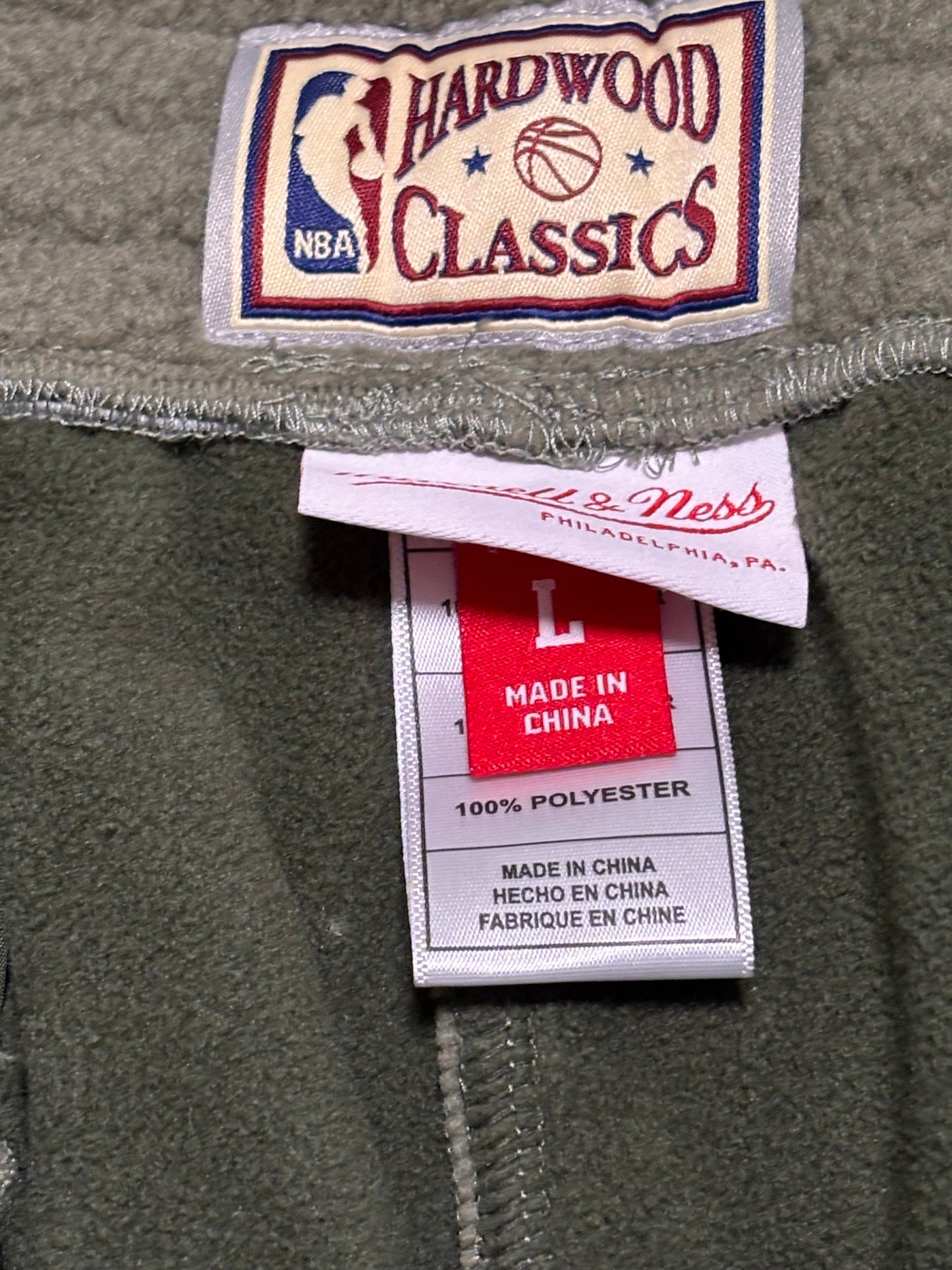 Phoenix Suns Mitchell & Ness NBA Retro Fleece Cargo Pockets Green Sweat Pants Mens L Large New NWOT