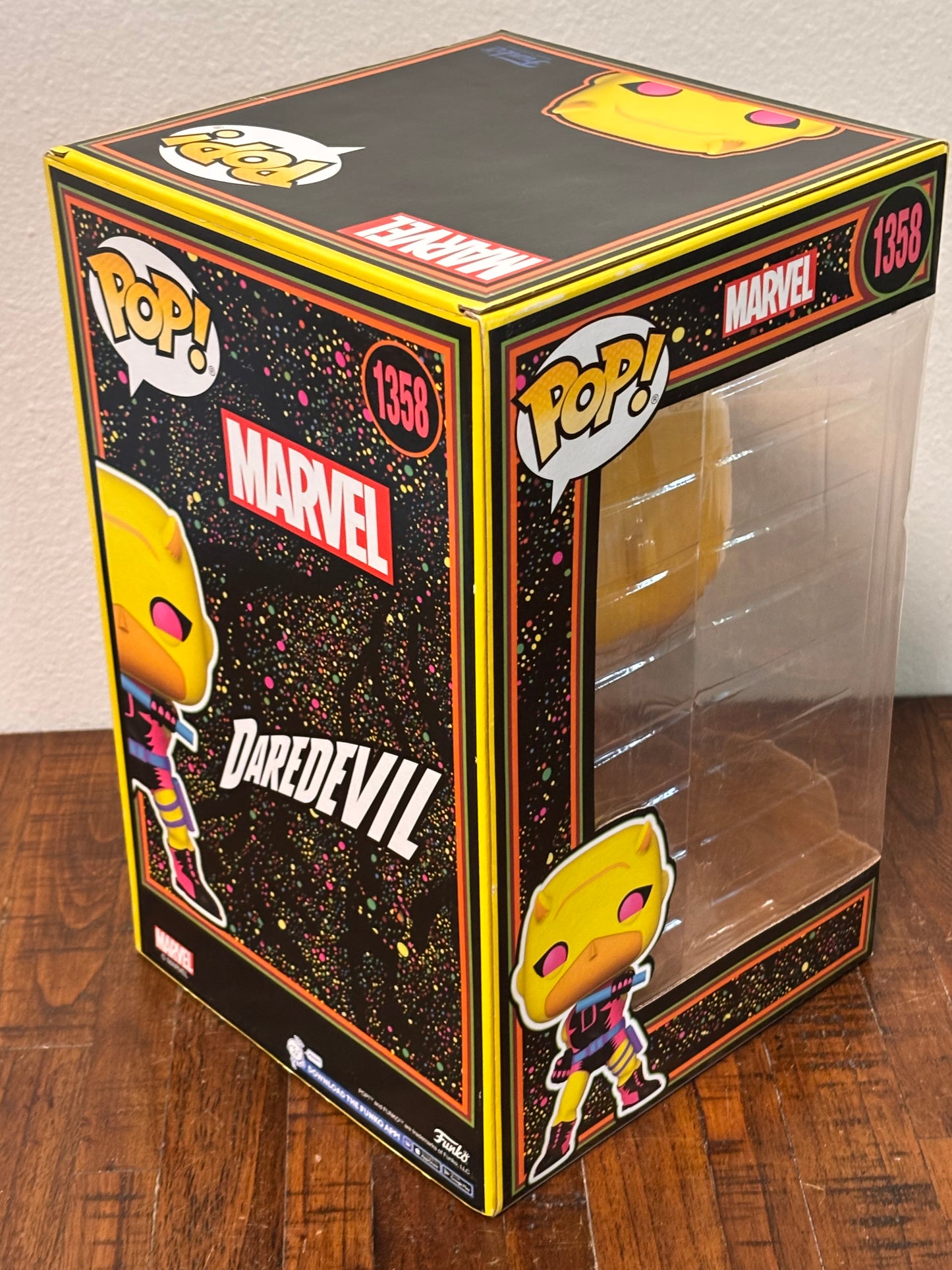 Funko Pop! Vinyl Jumbo 10 in Marvel Daredevil 1358 Black Light Target Exclusive