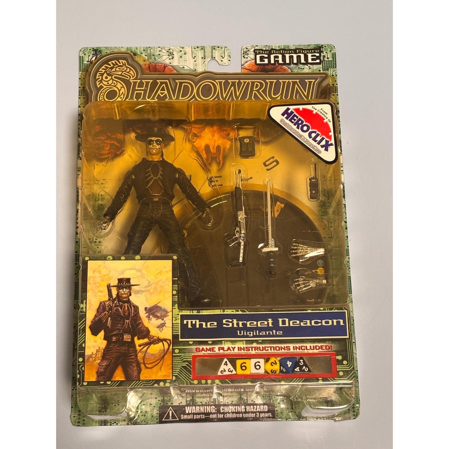 Shadowrun The Street Deacon Vigilante Action Figure Sealed New 2003 Wizkids New