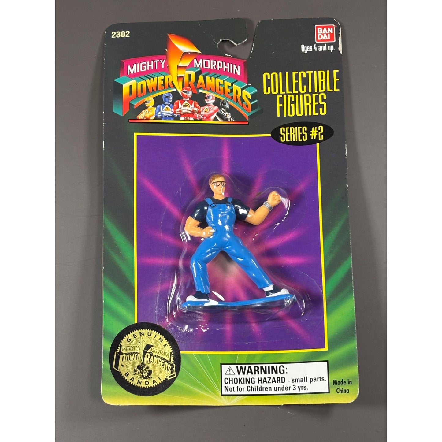 1994 Mighty Morphin Blue Power Ranger Series 2 Action Figure Bandai New 3”