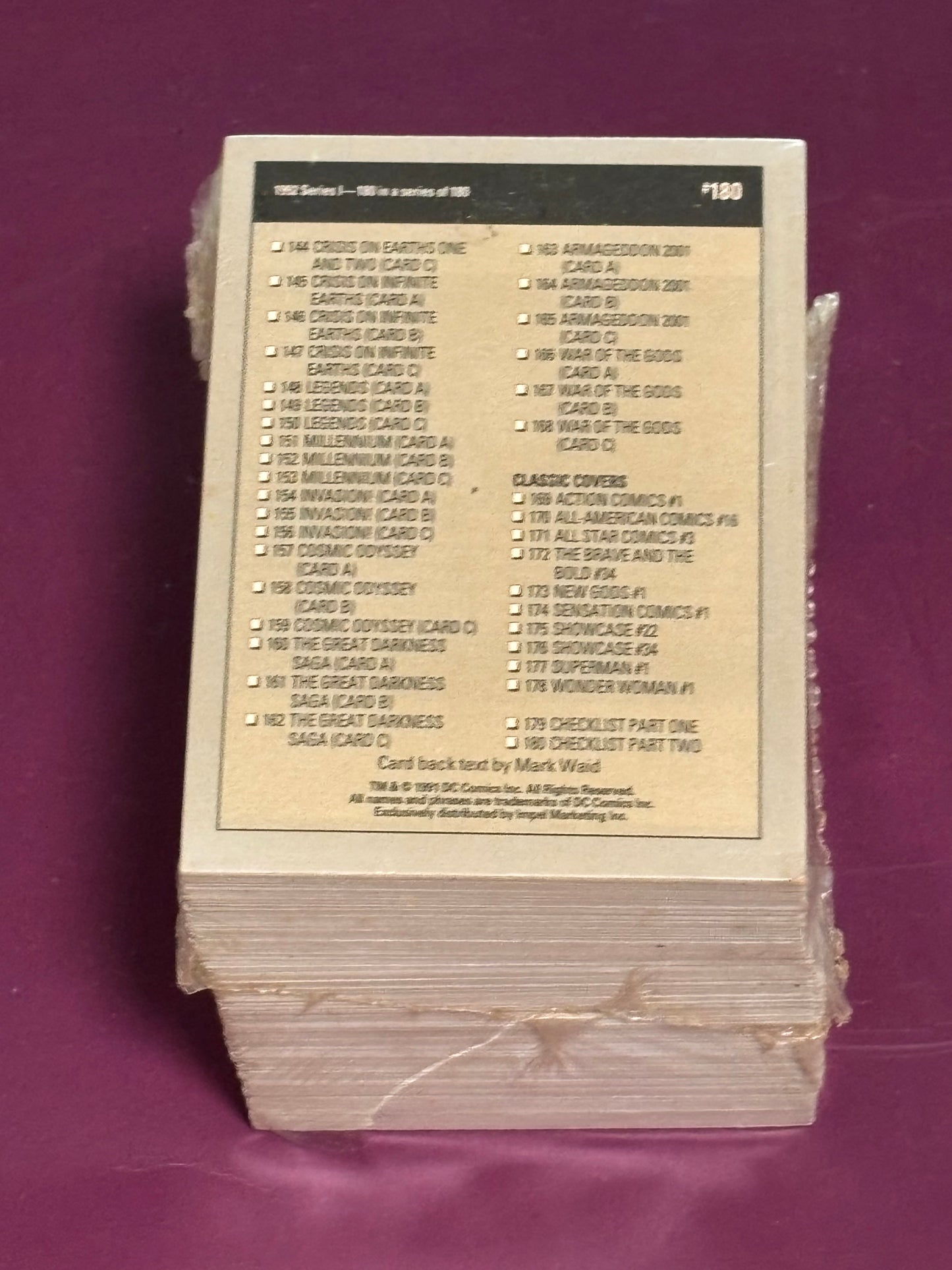DC Comics Hero Heritage 1992 Trading Cards Full Complete Base Set 1-180