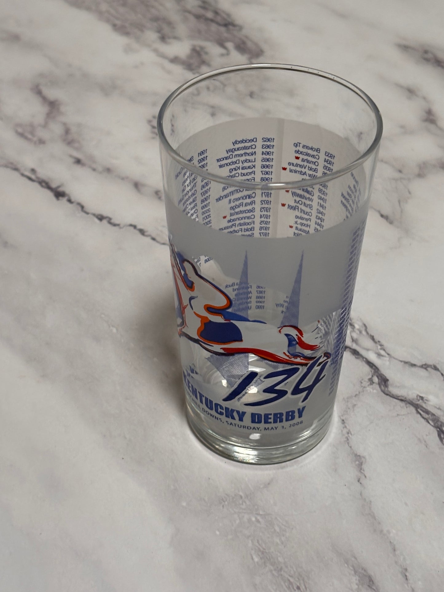 2008 Kentucky Derby Official 134th Churchill Downs Vintage Julep Glass Louisville