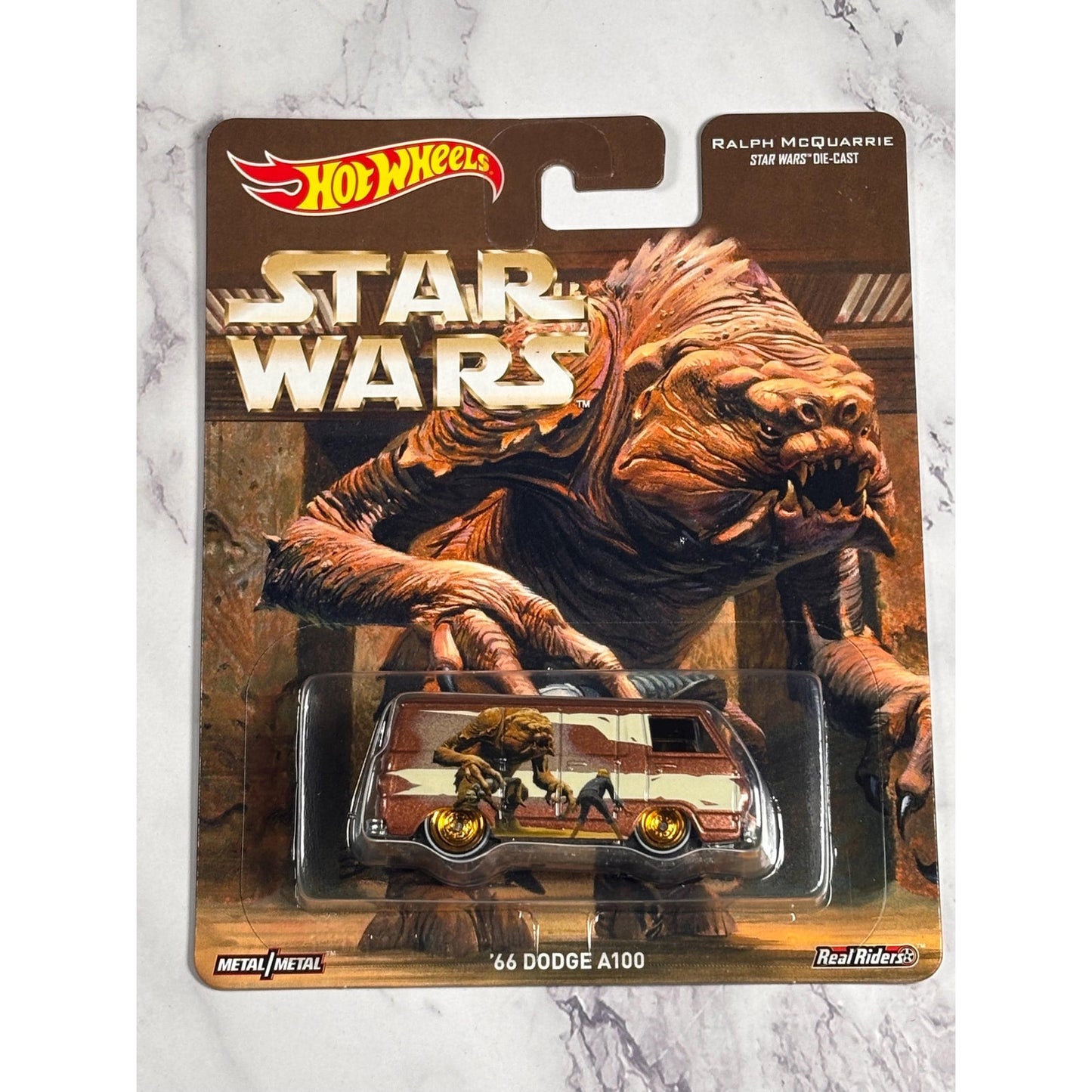 2016 Hot Wheels Star Wars Ralph McQuarrie Brown ‘66 Dodge 1:64 Scale Van New