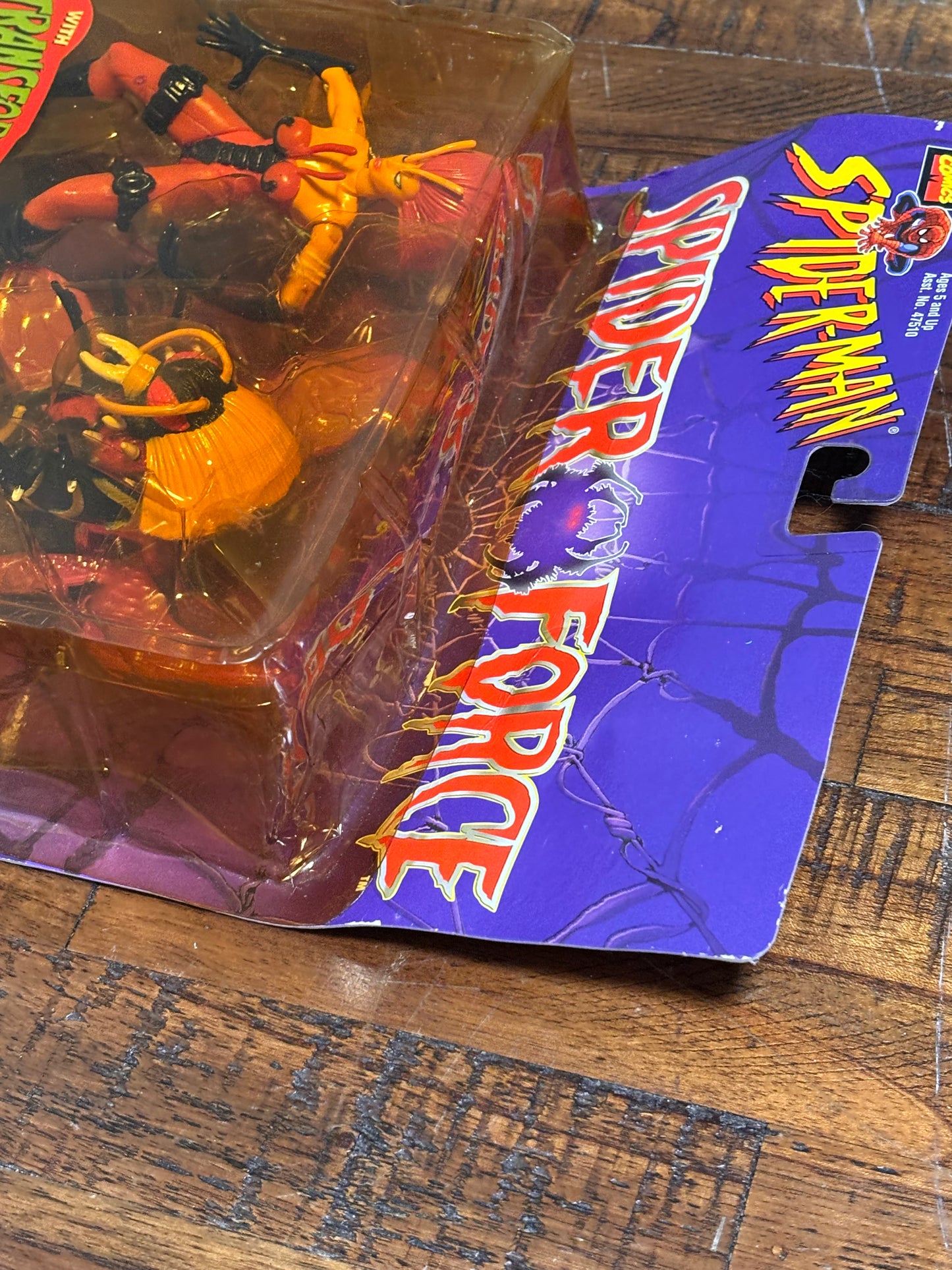 Marvel Comics Spider-Man Spider Force Action Figures Transforming Insect Armor Wasp Toy Biz 1997 5” New