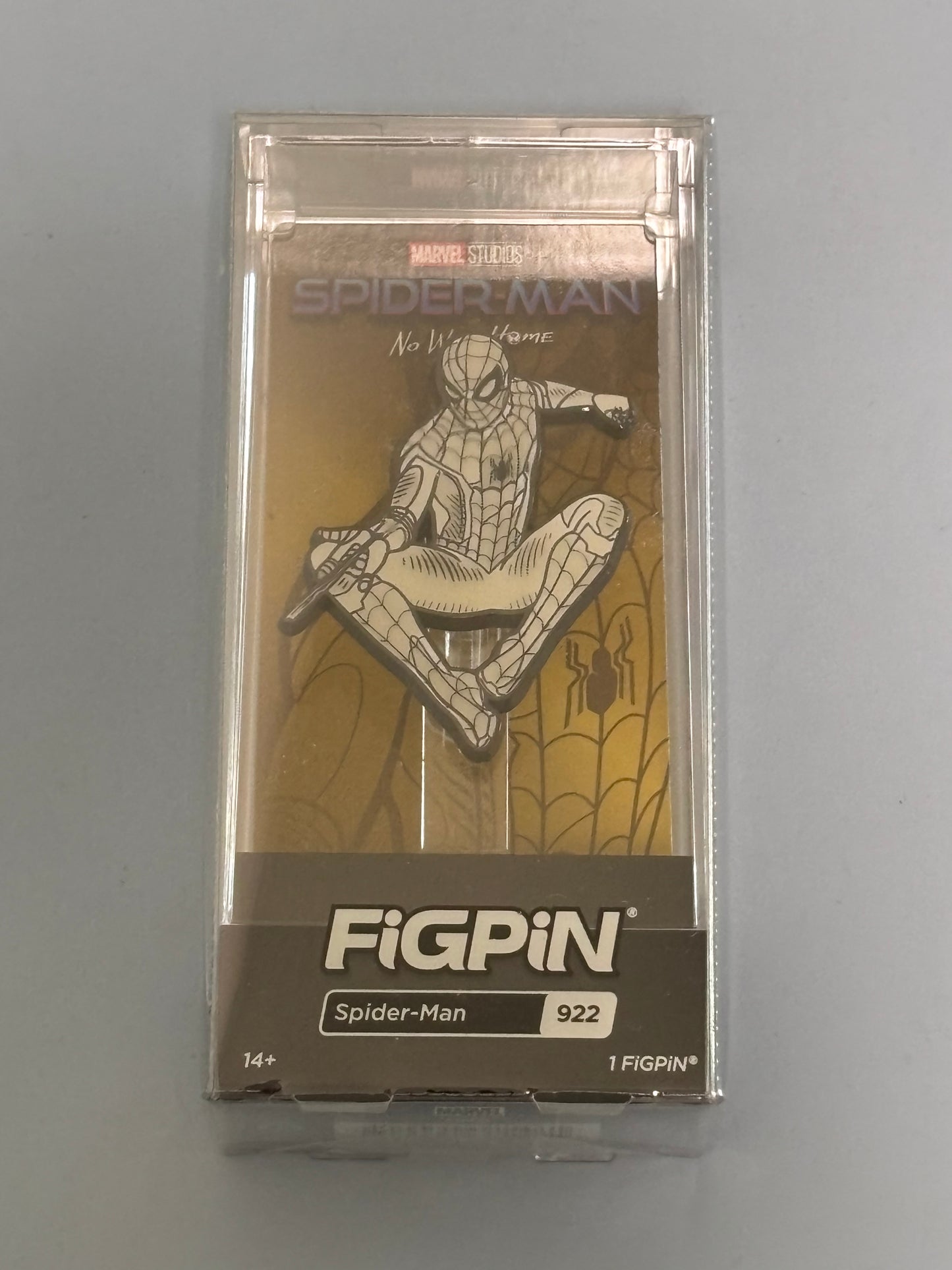 SDCC 2022 FiGPiN Marvel Spider-Man 922 Exclusive Pin LE 1000 Black White Sketch