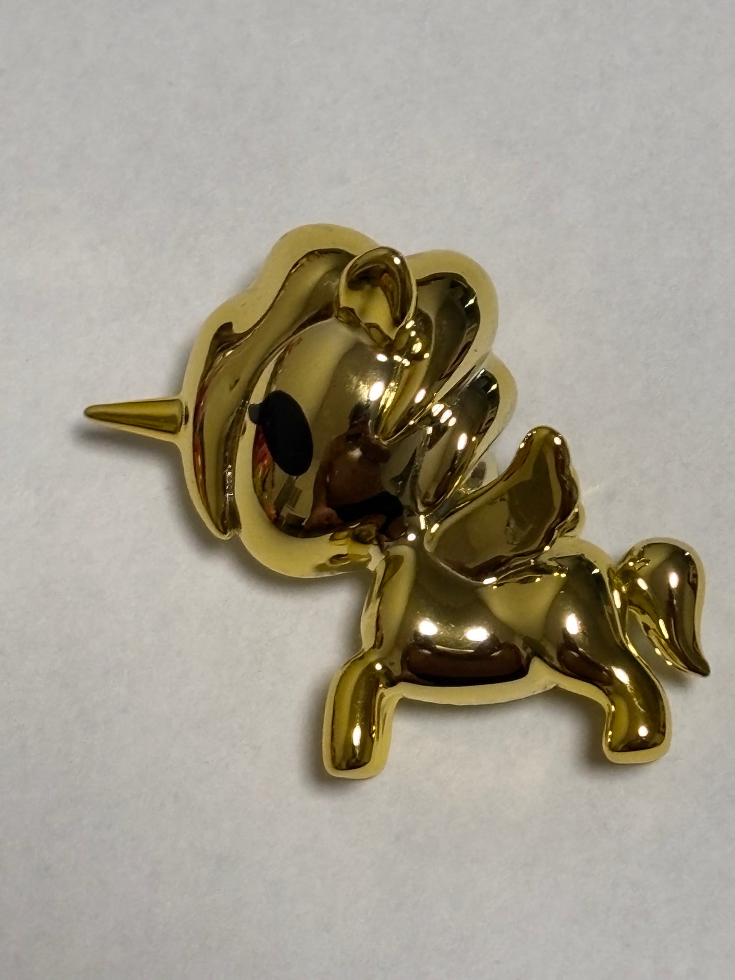 Tokidoki Toki Unicorn Unicorno Lite Liquid Chrome Series Gold Mini Vinyl Figure 2” Anime