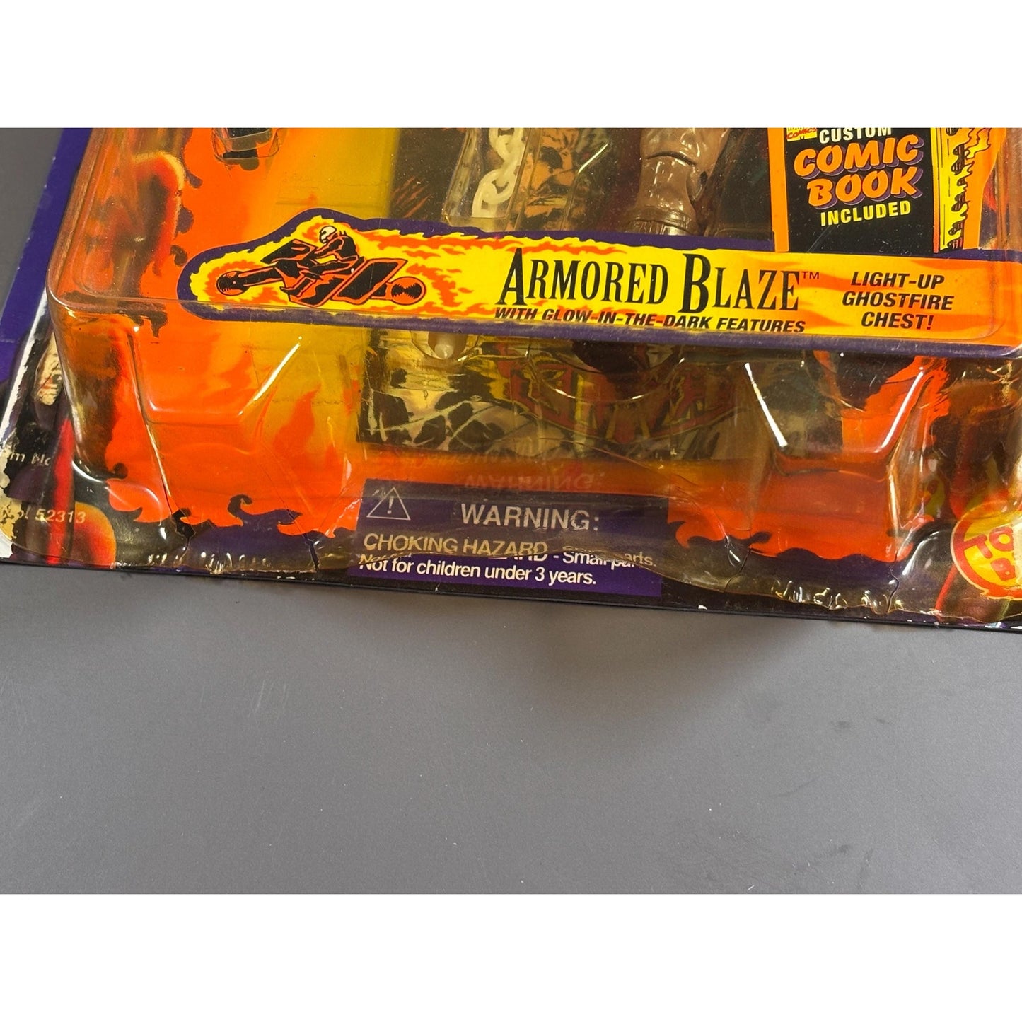 Vintage 1995 Toy Biz Marvel Comics Ghost Rider Blaze Glow in the Dark Figure New