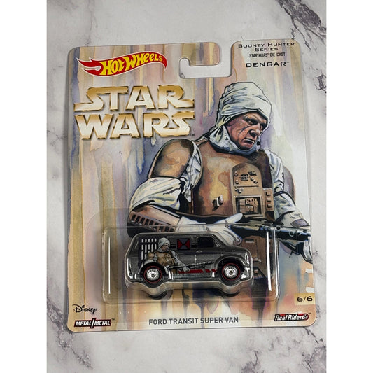Ford Transit Super Van Star Wars Bounty Hunters 2017 Hot Wheels Dengar 1:64 New