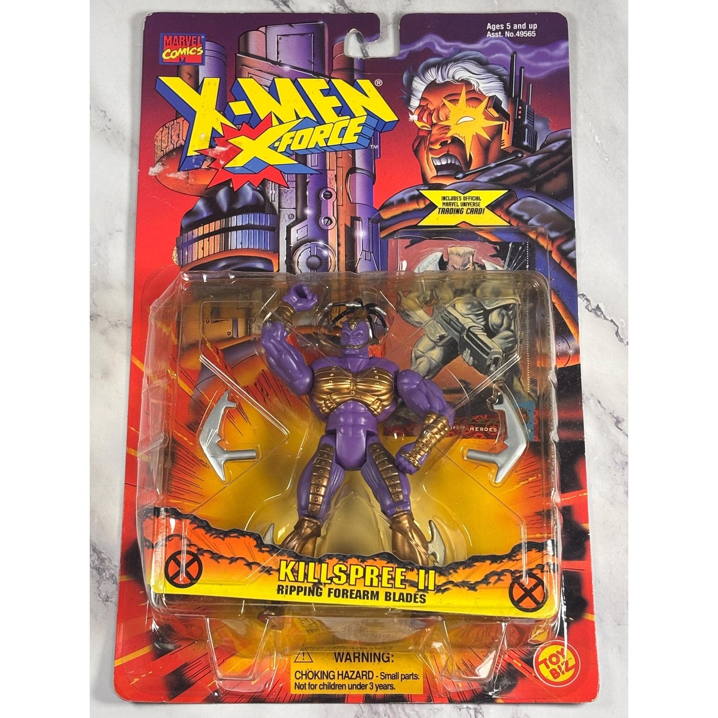 X-Men X-Force Killspree ll 5" Ripping Forearm Blades #8 New 1996 Action Figure