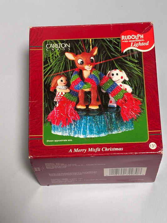 Rudolph Red Nosed Reindeer A Merry Misfit Christmas Carlton Cards Ornament 2001
