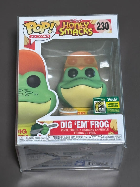 Dig Em Frog Funko 230 Dig ‘Em Frog Honey Smacks Ad Icons SDCC 2024 Con Sticker