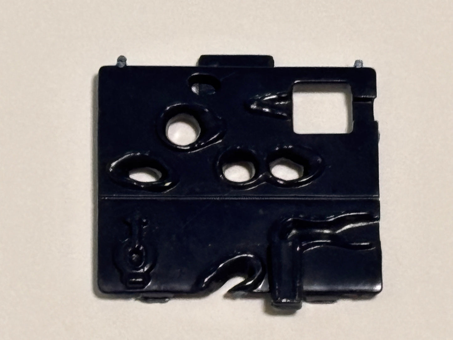 GI JOE 1984 Cobra Rattler Front Forward Engine Cover with Bullet Hole Part