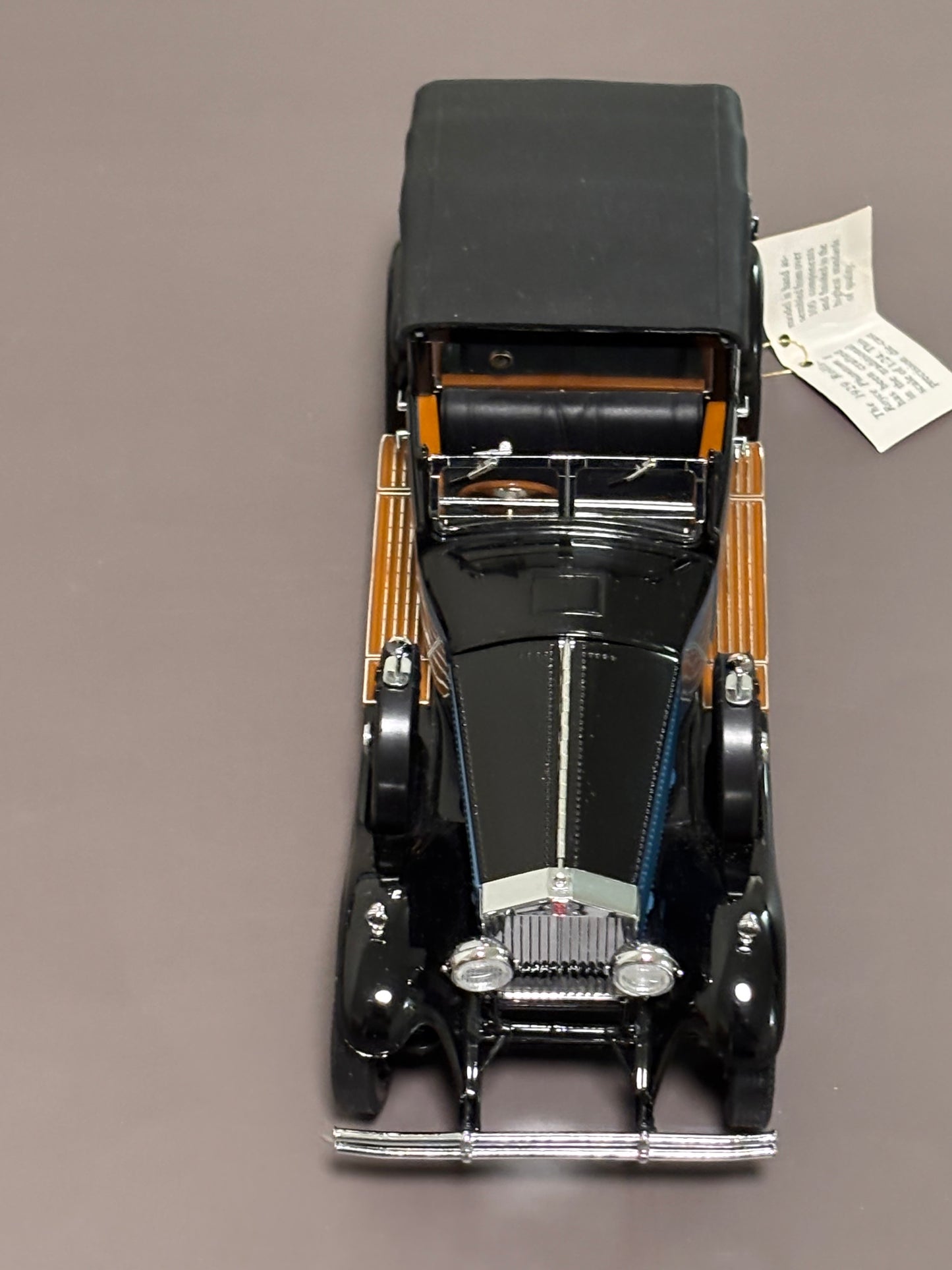 Franklin Mint 1929 Rolls Royce Phantom 1 Black Blue 1/24 Scale Diecast Model Car