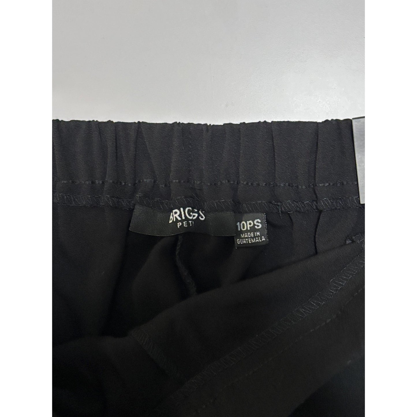 Briggs New York Women's Petite Pull Dress Pant Short Length Black 10P NWT