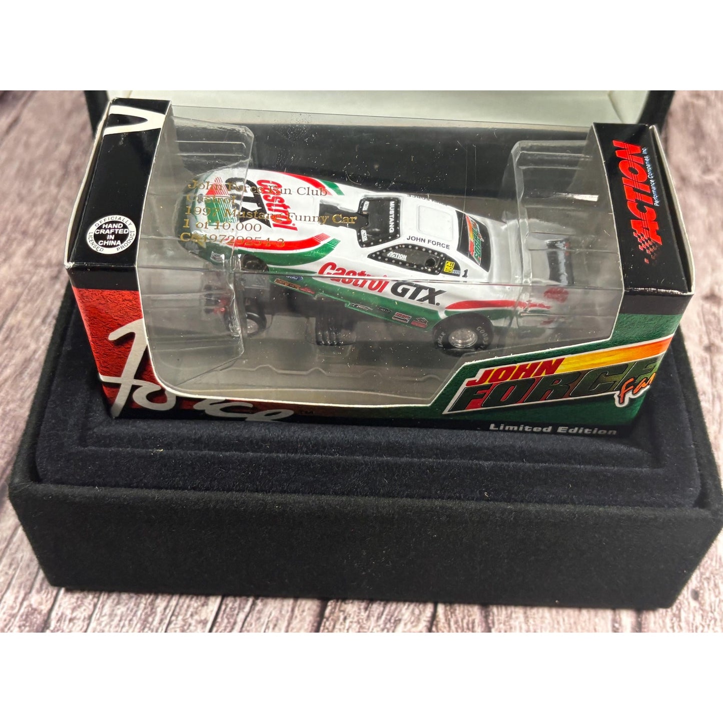 John Force Fan Club Exclusive Castro GTX Diecast Nascar Funny Car 1997 Limited