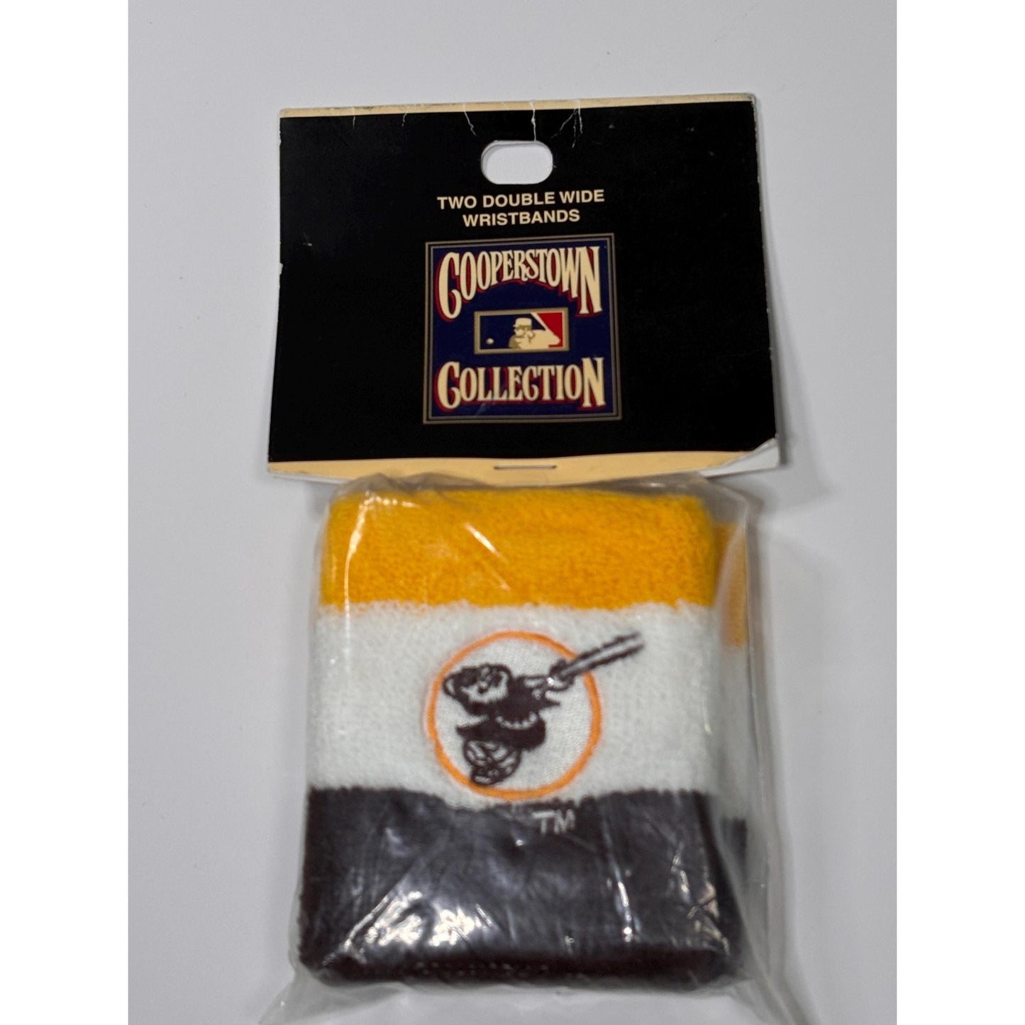 For Bare Feet San Diego Padres Cooperstown Collection 2 Wide Wristbands MLB