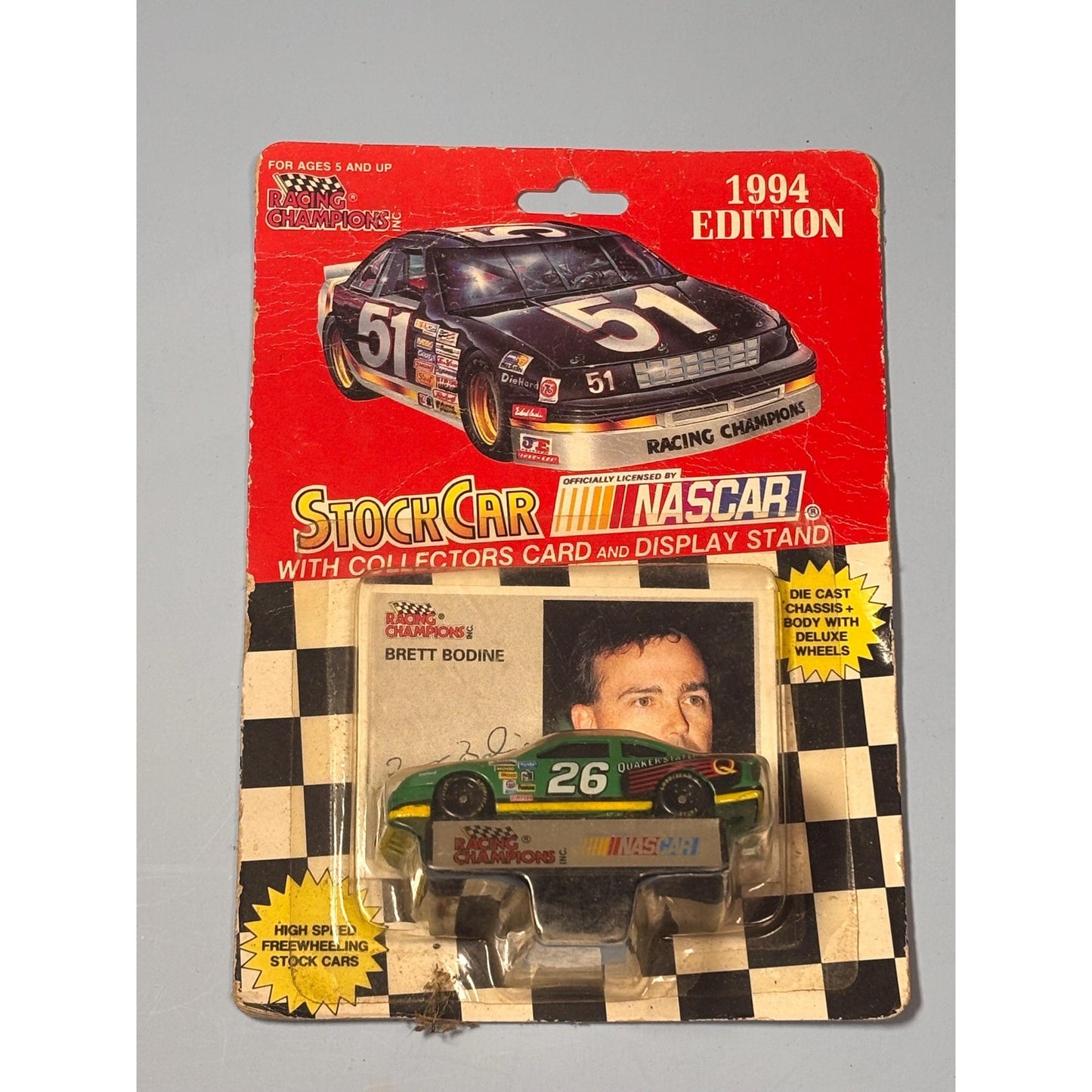 NASCAR #26 Ford Stock Car 1:64 Bodine Team Quaker State by Racing Champions 1994