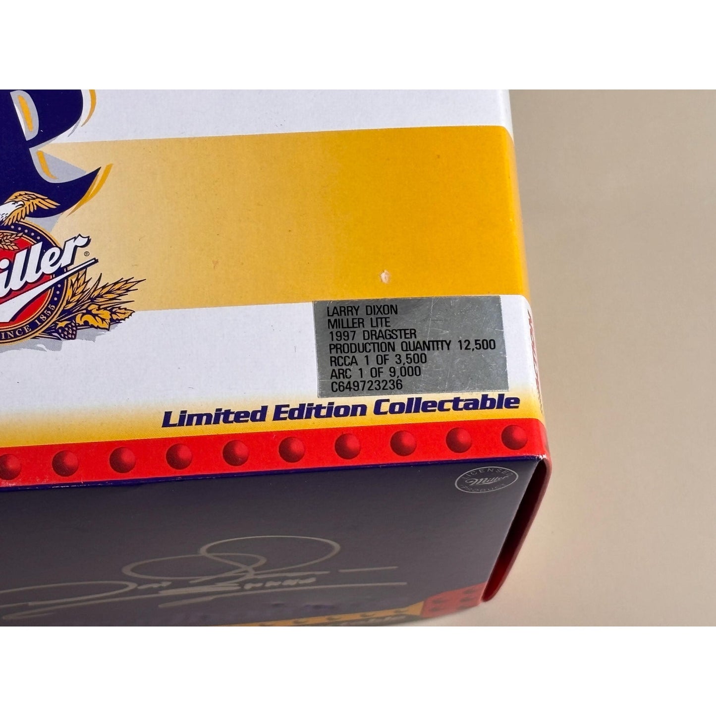Larry Dixon Miller Lite 1997 Dragster 1:64 scale diecast New NASCAR Action Race