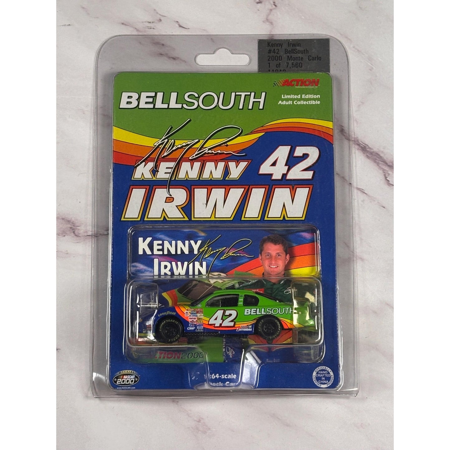 2000 Action Kenny Irwin 42 BellSouth Monte Carlo Nascar Chevrolet Chevy 1:64