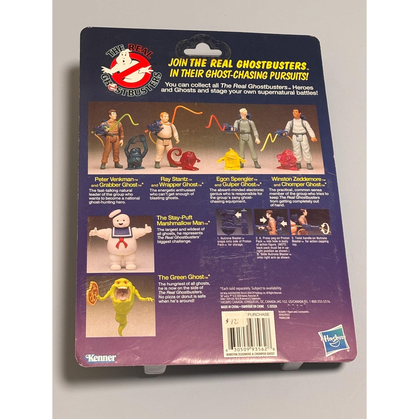 The Real Ghostbusters 2020 Kenner Retro Winston Zeddemore and Chomper Ghost New