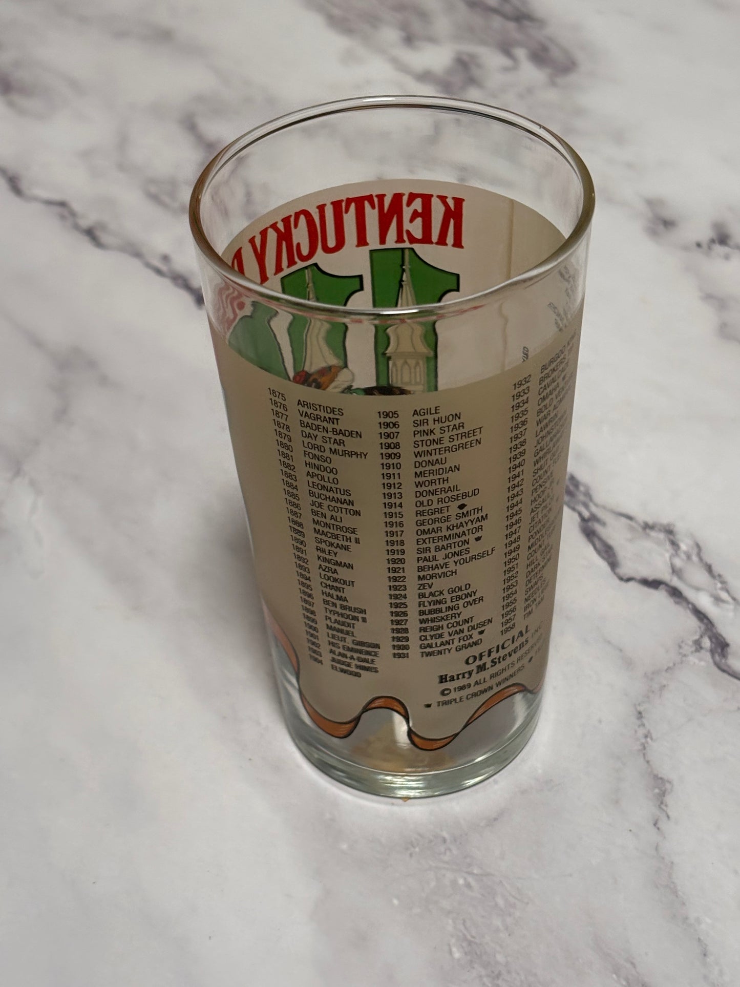 1989 Kentucky Derby Official 115th Churchill Downs Vintage Julep Glass Louisville